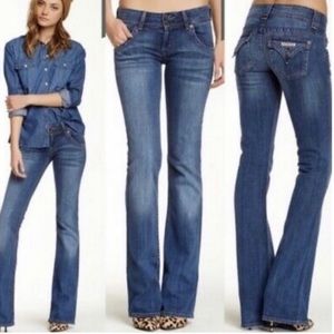 Hudson flare flap pocket mid-rise denim jeans size 28